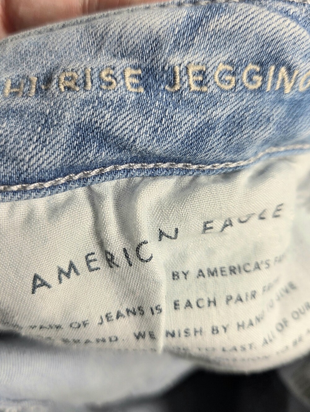 American Eagle Ne(x)t Level Stretch Blue 4 Pocket HiRise Jegging Size 10 Regular - Picture 7 of 11